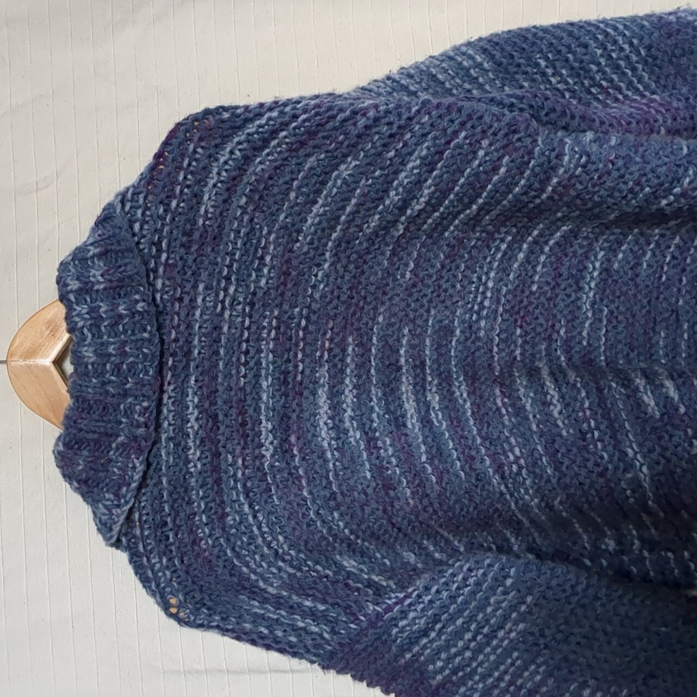 Handknit cardigan boxy chunky Sweater jacket Large - Picture 6 of 8